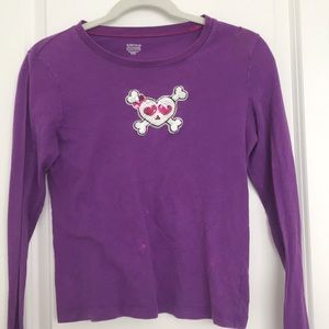 Purple Skull Sequined Shirt